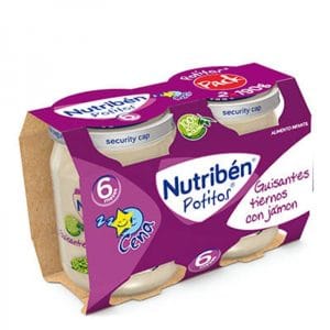 NUTRIBEN CENA GUISANTES TIERNOS CON JAMON  POTITO 2 X 190 G