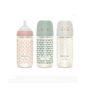 SUAVINEX BIBERON VIDRIO BOCA ANCHA TETINA REDONDA 3 POSICION